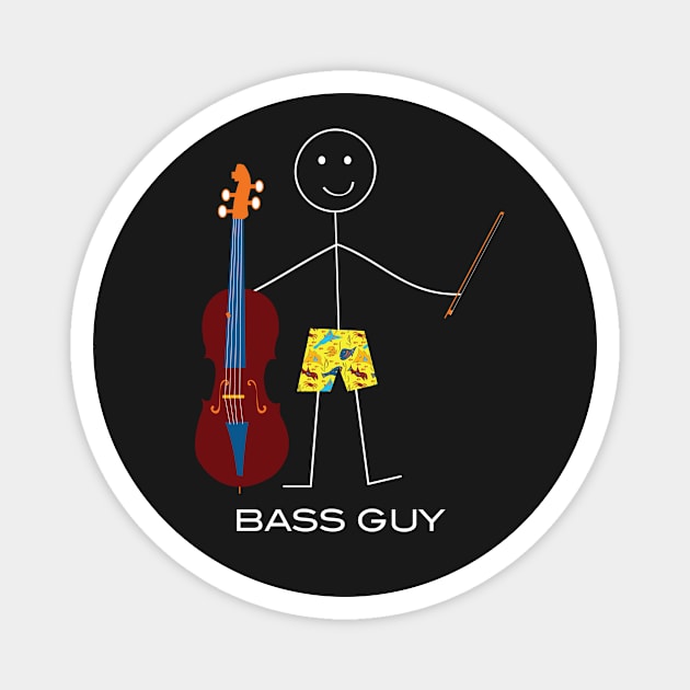 Funny Mens Double Bass Player Magnet by whyitsme